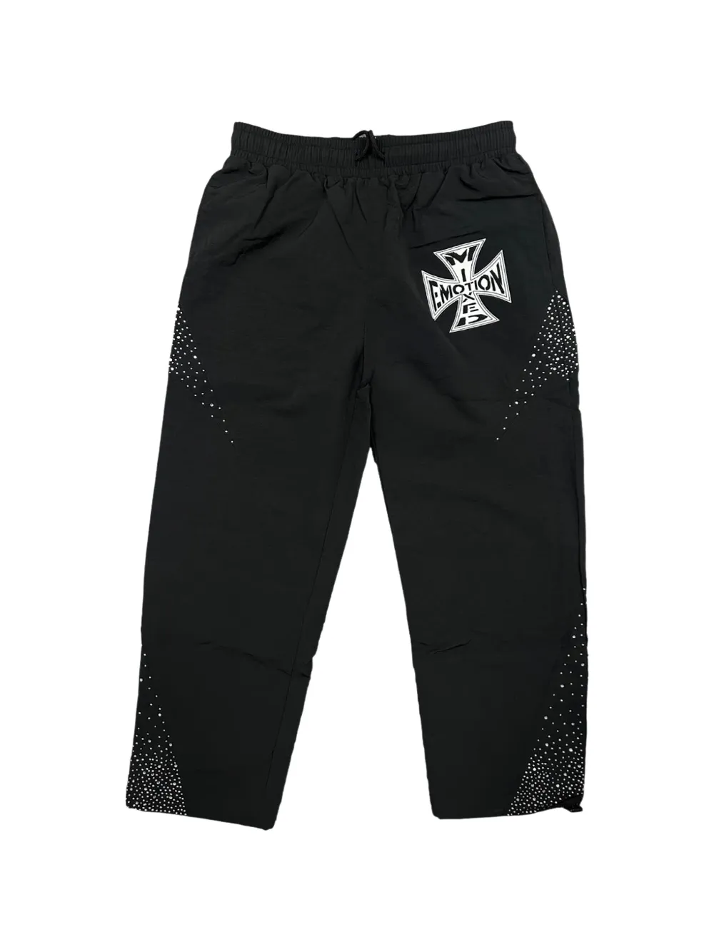 Mixed Emotion Classic crystal-embellished track pants - Nero