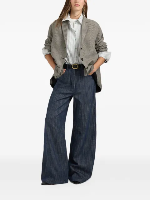 MOMONÌ Aoki yarn-dyed denim jeans