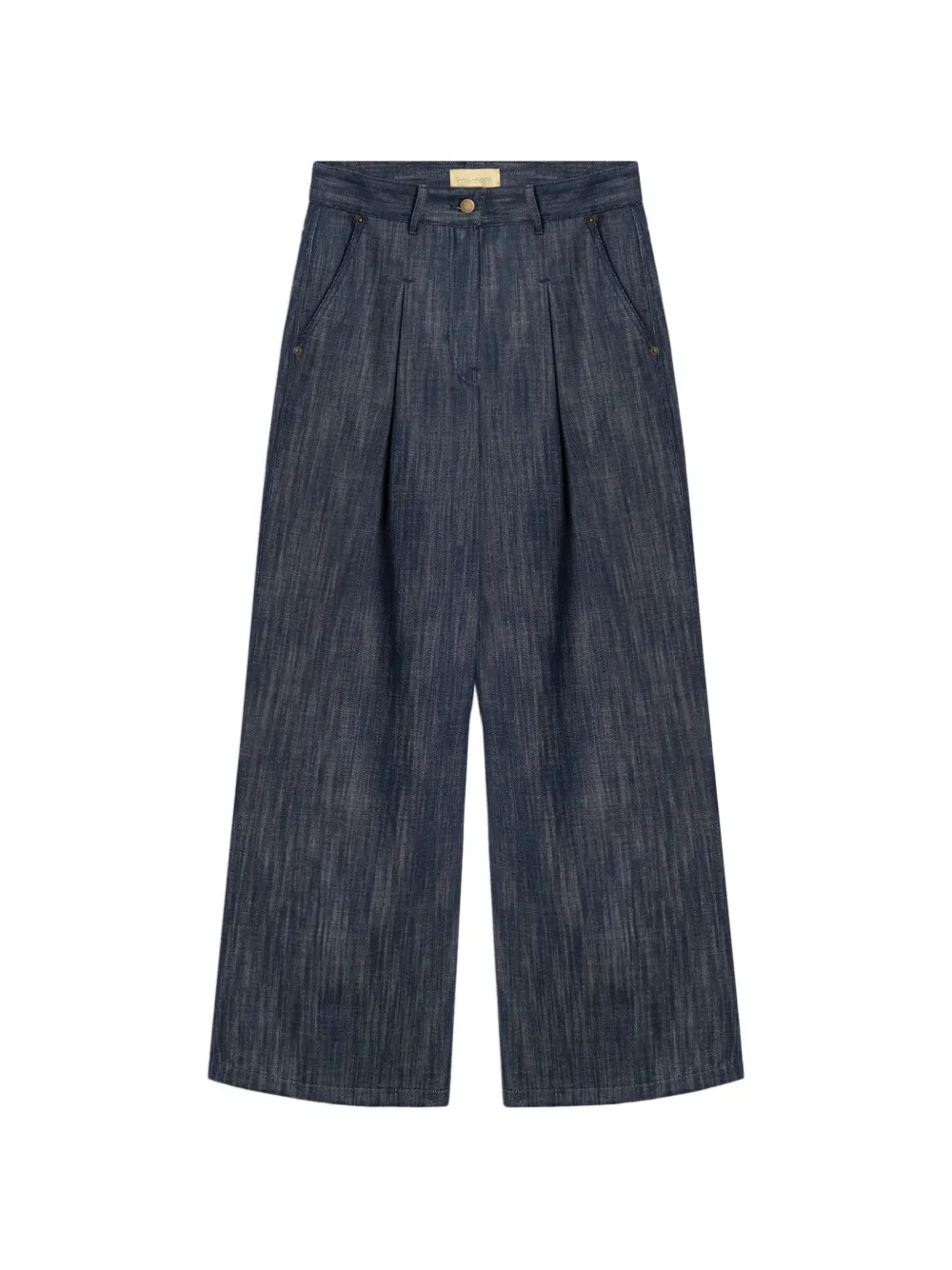 MOMONÌ Oak pleated wide-leg jeans - Blau