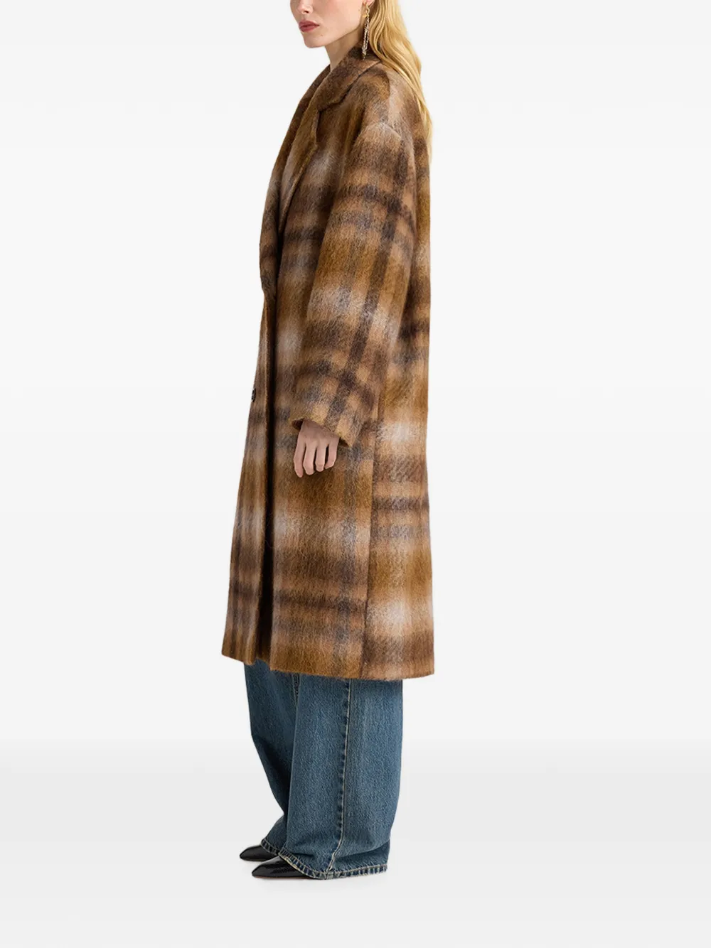MOMONÌ Laufey jas met dubbele rij knopen Beige