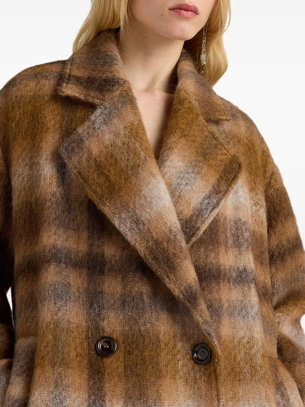 MOMONÌ Laufey jas met dubbele rij knopen Beige
