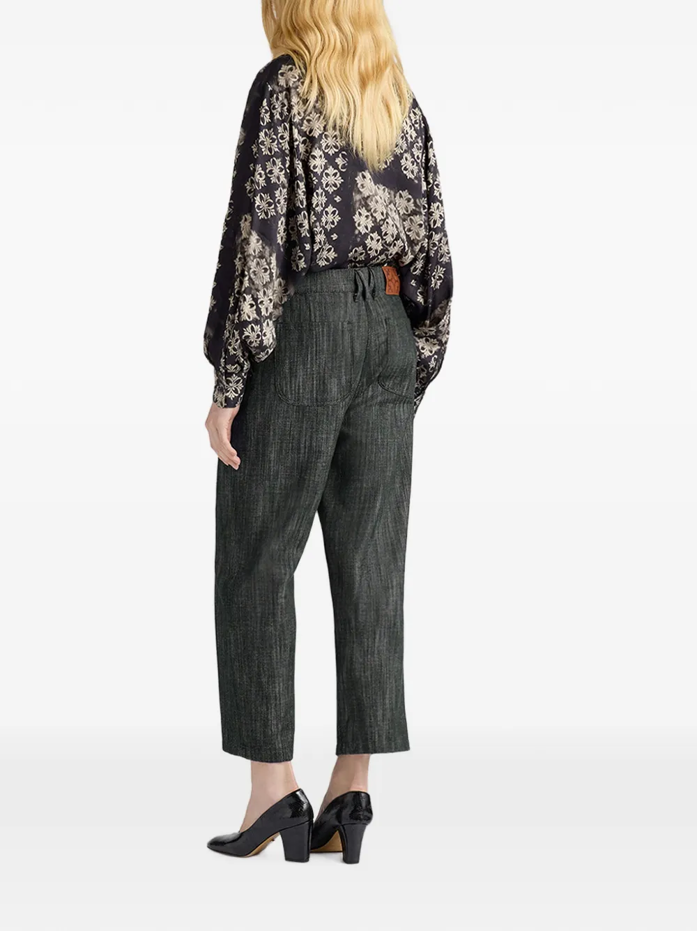 MOMONÌ Thor straight jeans met geverfd garen Grijs