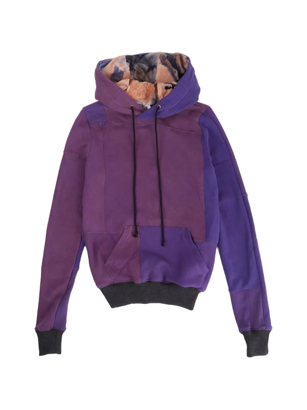 DRx FARMAxY FOR LN-CC multi-panel drawstring hoodie - Viola