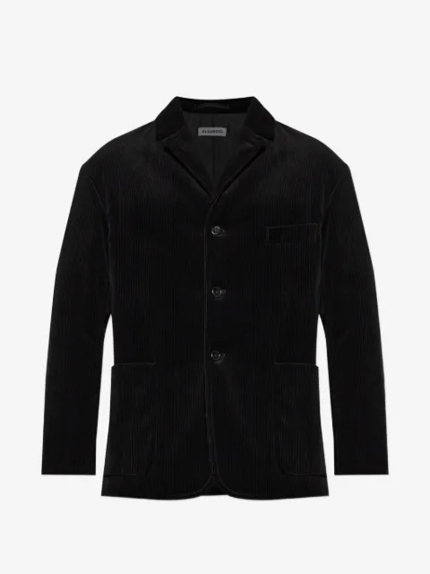 Jil Sander بليزر بتأثير مخملي مضلع