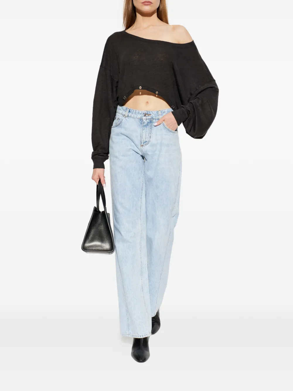 IRO Destinee off-shoulder top Zwart
