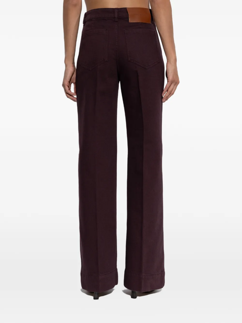 Victoria Beckham Jeans met wijde pijpen Rood