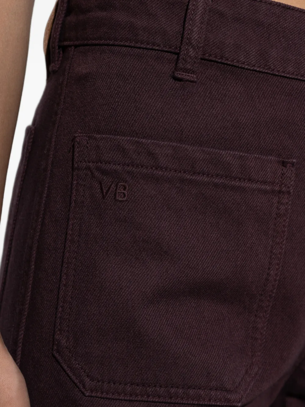 Victoria Beckham Jeans met wijde pijpen Rood