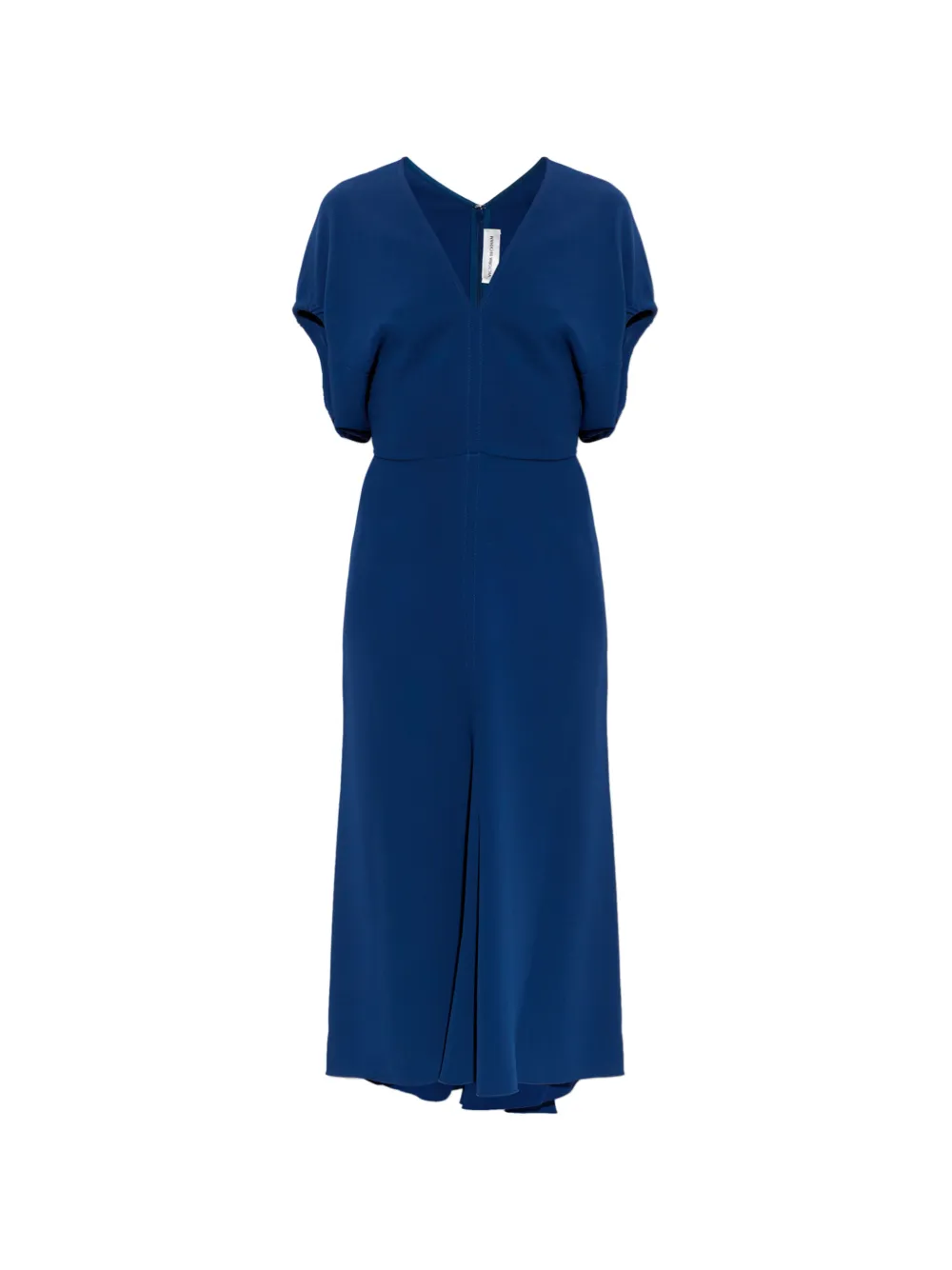 Victoria Beckham Edith V-neck cap-sleeve dress - Blu