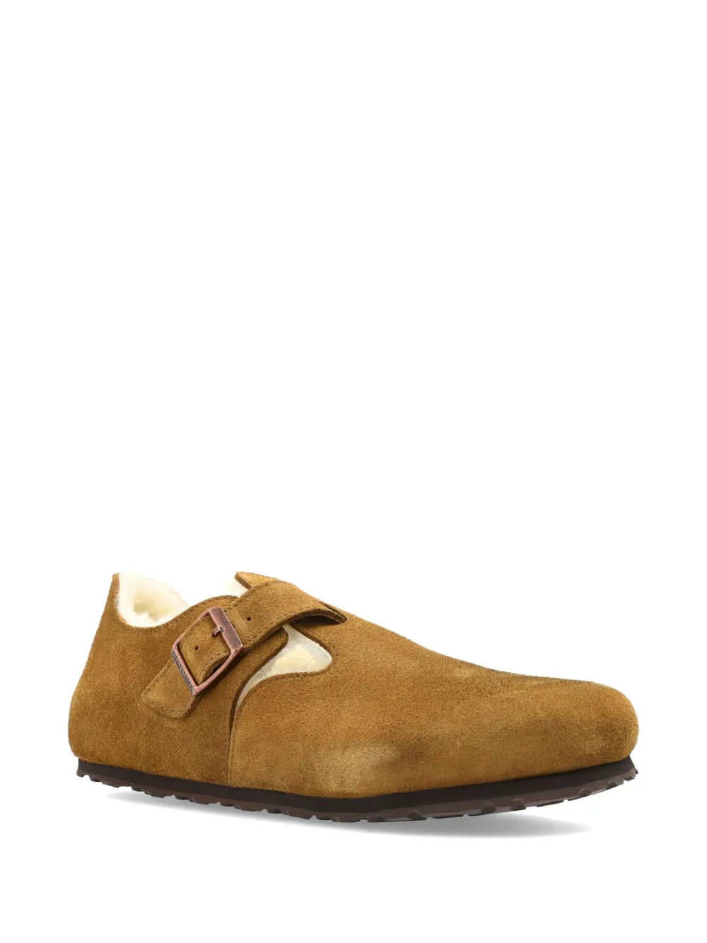 Birkenstock London lammy muiltjes Bruin