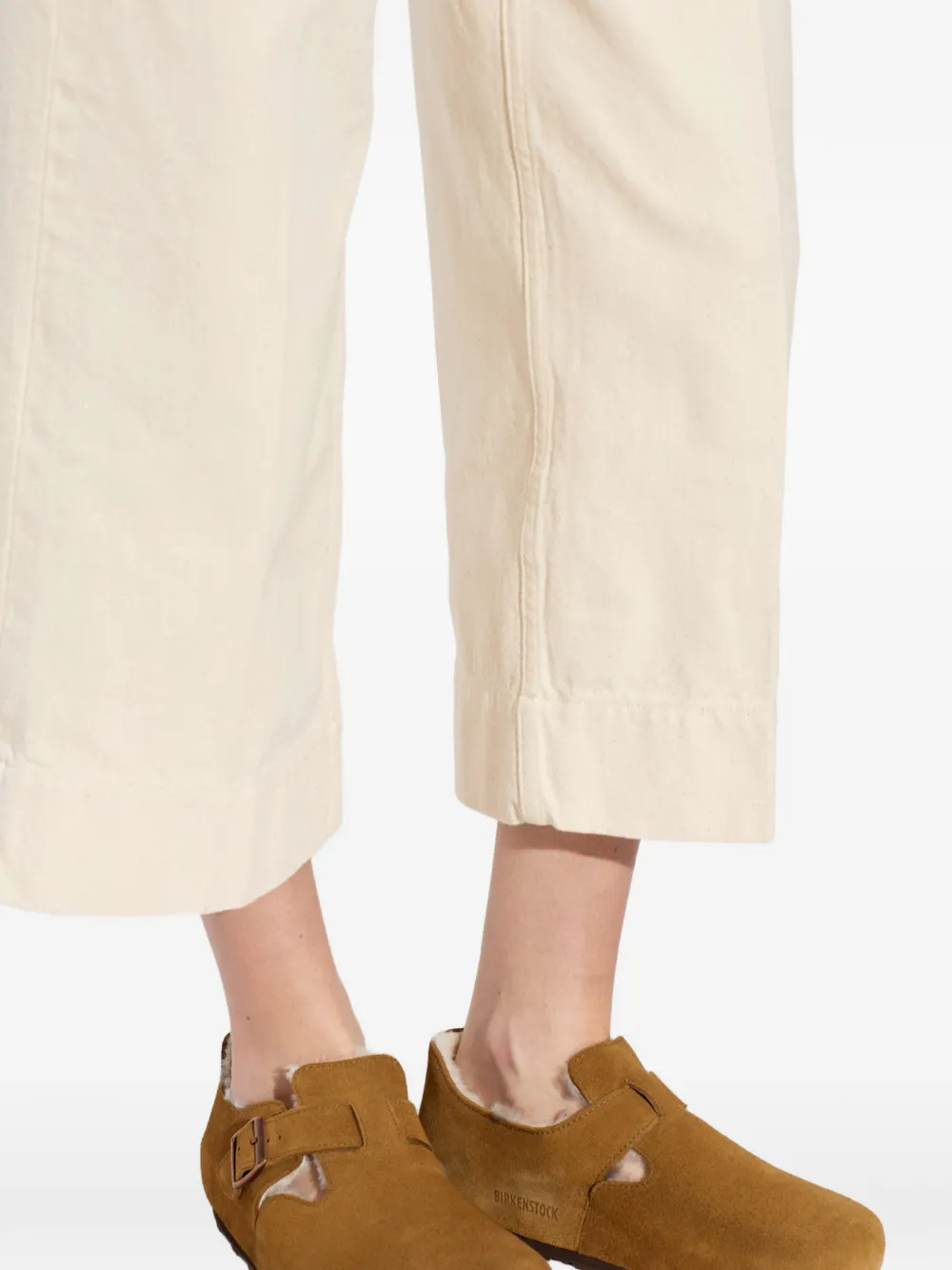Birkenstock London lammy muiltjes Bruin
