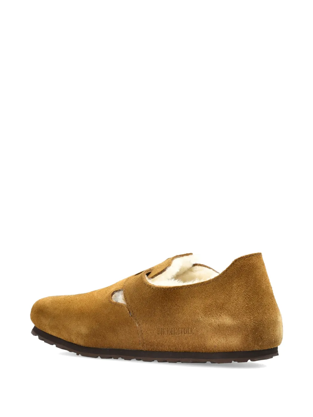 Birkenstock London lammy muiltjes Bruin