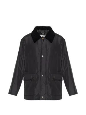 Burberry パネル レザージャケット | ブラック | FARFETCH JP