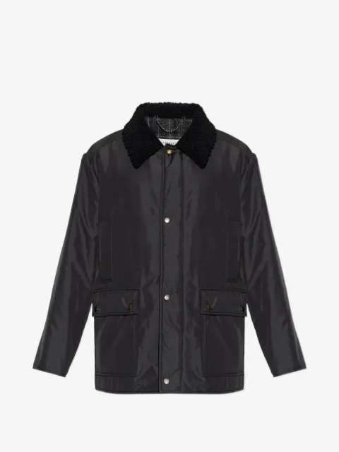 Maison Margiela shearling-collar press-stud jacket