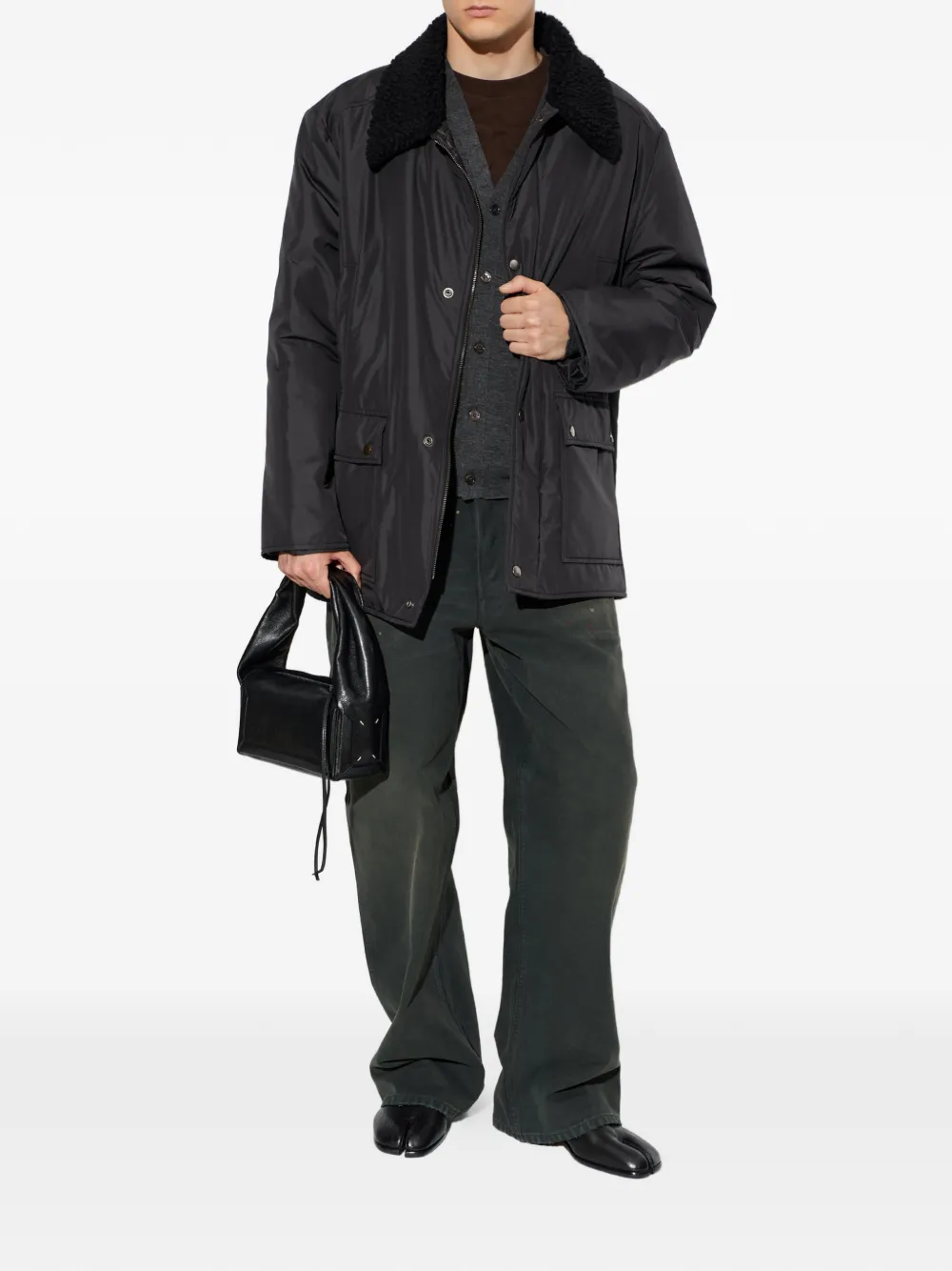 Maison Margiela Jack met immitatie lamswol Zwart