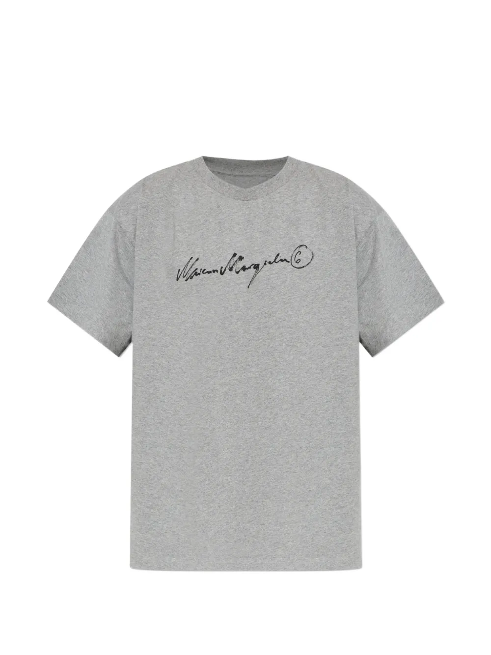 MM6 Maison Margiela logo-print T-shirt - Grigio