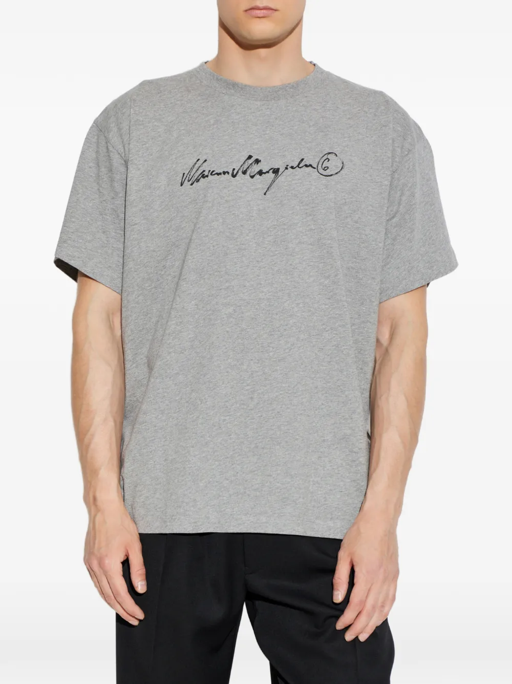 MM6 Maison Margiela T-shirt met logoprint Grijs