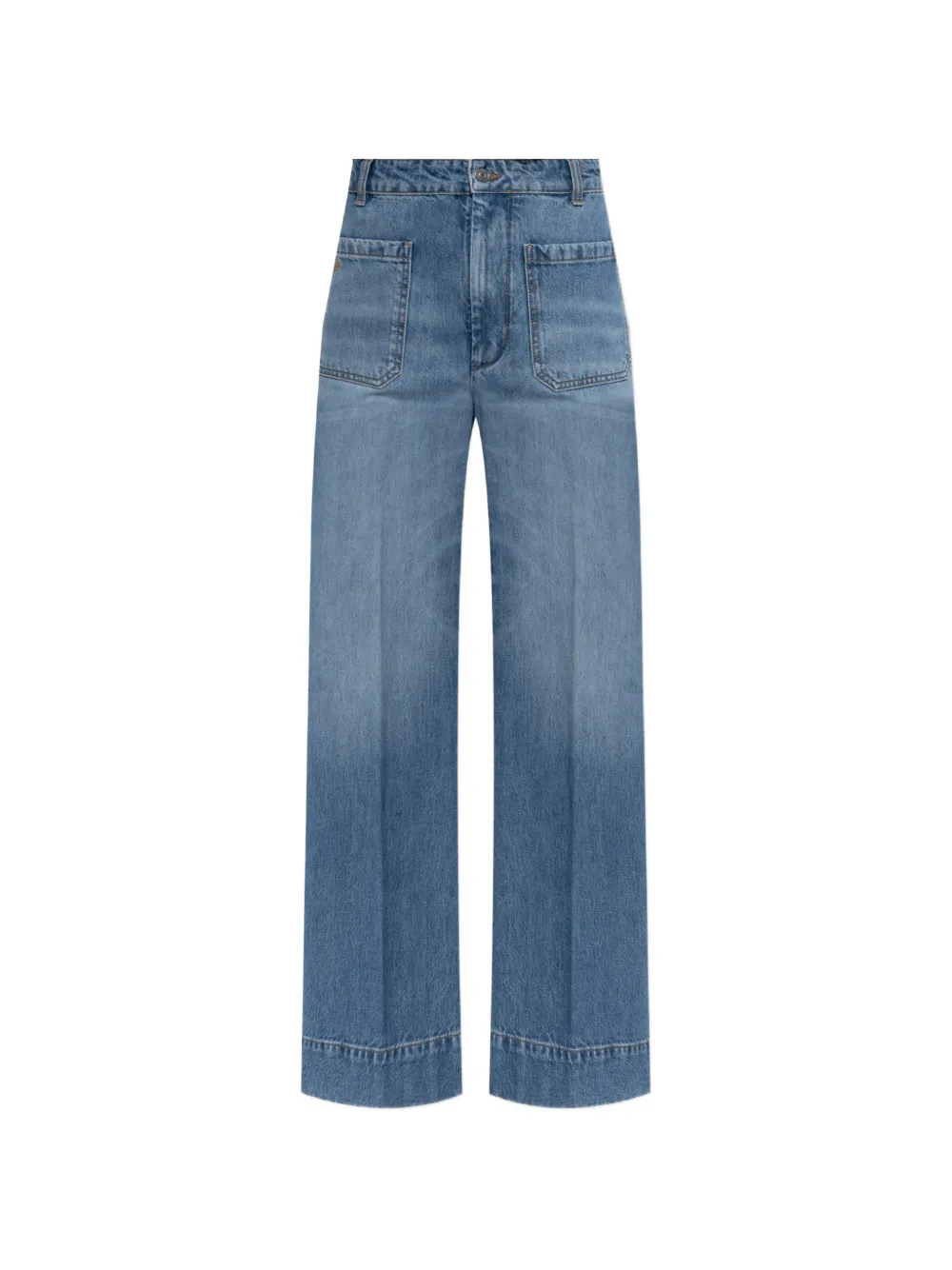 Victoria Beckham Alina Wide-leg Jeans In Blue