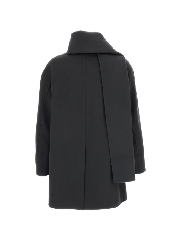Max Mara グレー ノーカラージャケット ウールシルク サイズ42 Max
