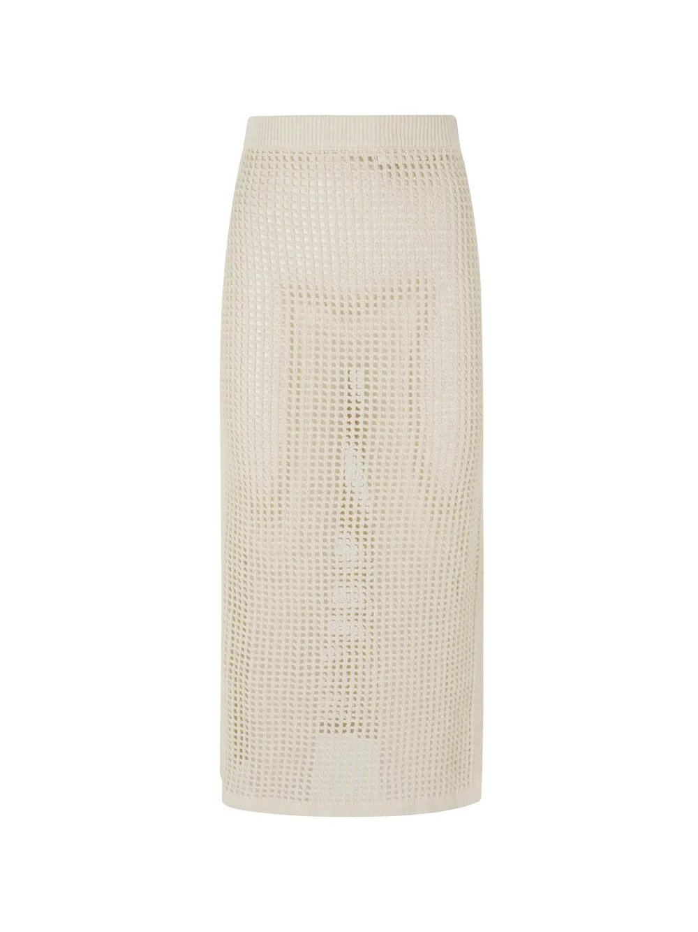 MC2 Saint Barth Darline gehaakte midi-rok Beige
