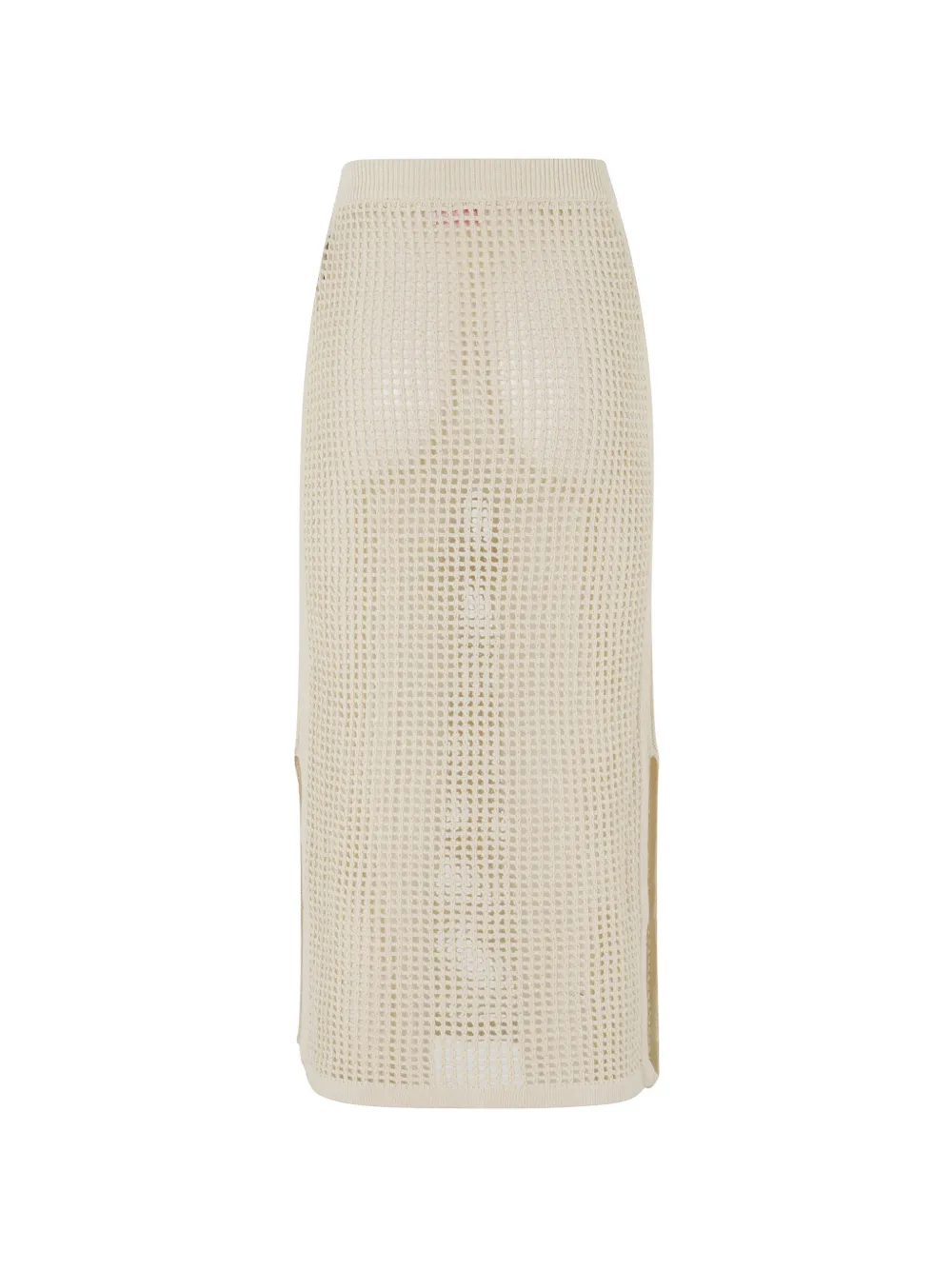 MC2 Saint Barth Darline gehaakte midi-rok Beige
