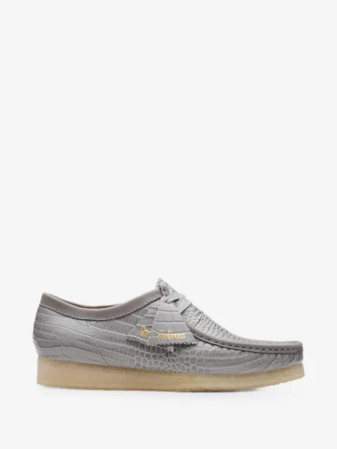 Clarks Originals Wallabee crocodile-effect leather boots