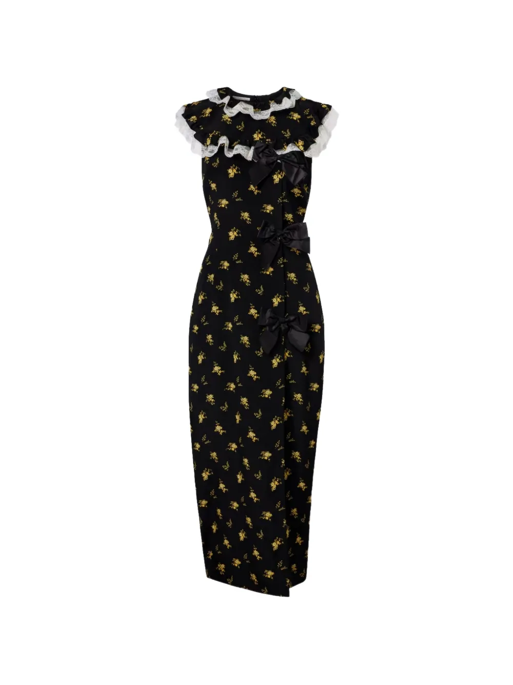 Alessandra Rich ruffled bow-embellished midi dress