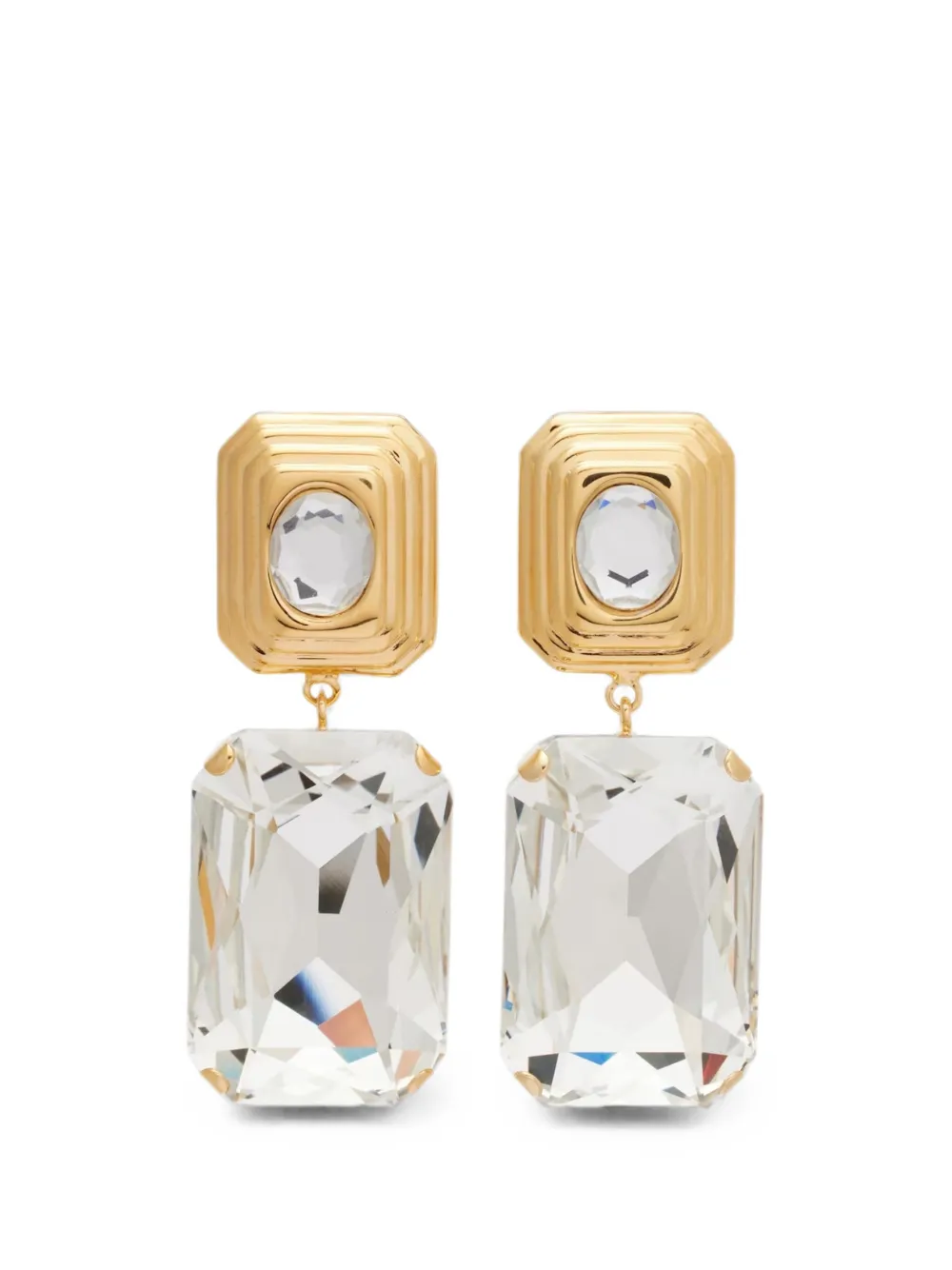 Alessandra Rich crystal-pendant earrings - Gold