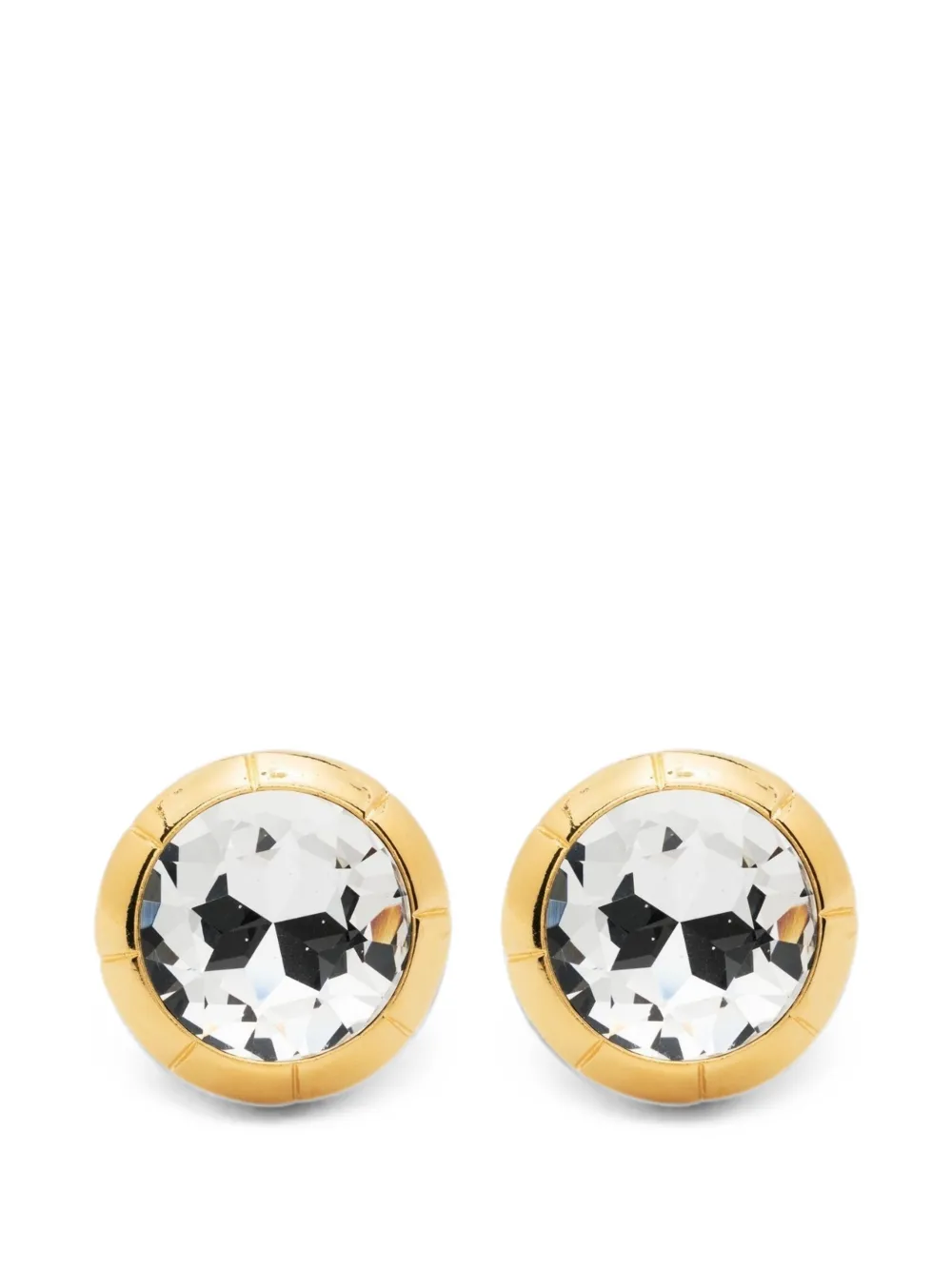 Alessandra Rich crystal-embellished round earrings - Gold