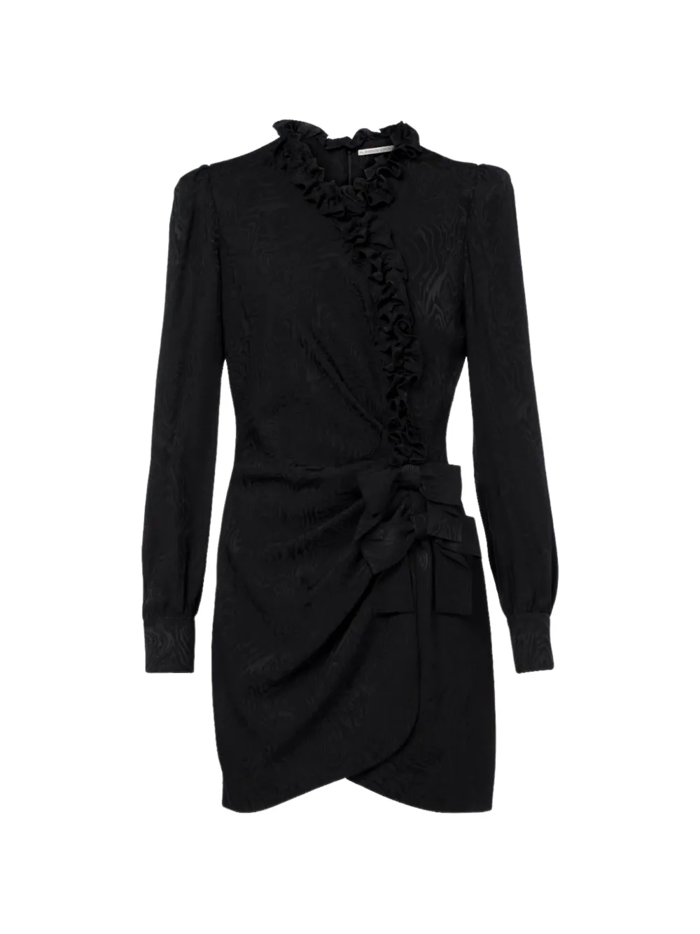 Alessandra Rich ruffled silk jacquard mini dress