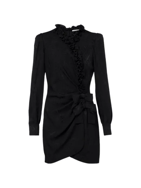 Alessandra Rich ruffled silk jacquard mini dress