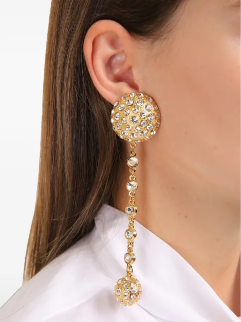 Alessandra Rich crystal-embellished drop earrings