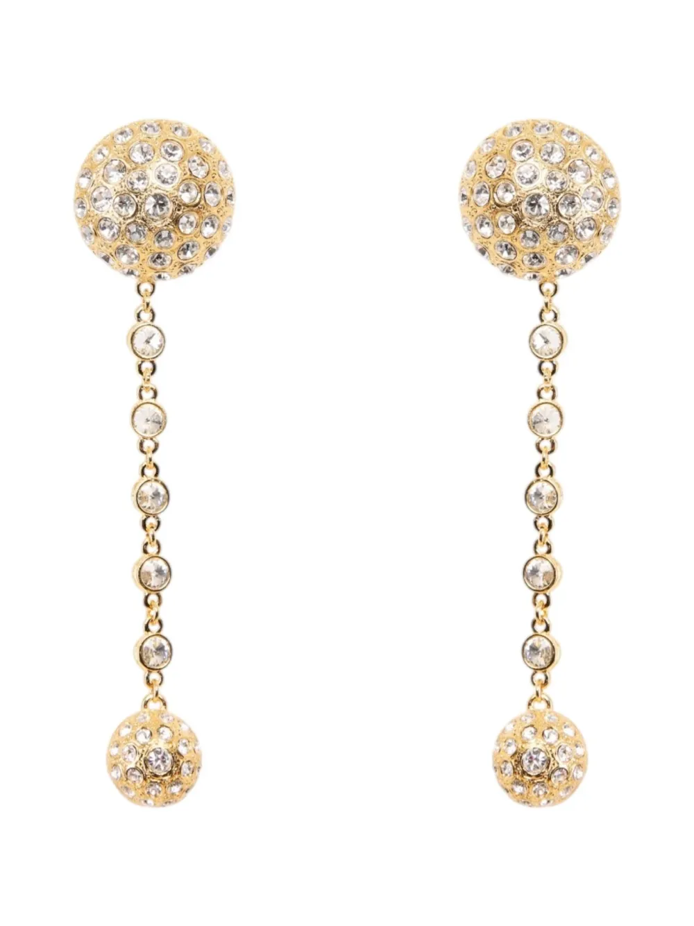 Alessandra Rich crystal-embellished drop earrings - Oro