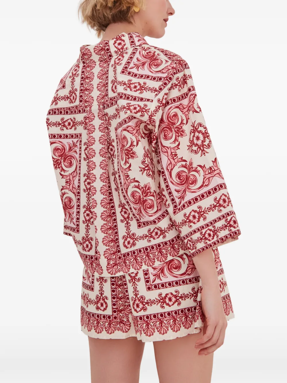 Cara Erica blouse met print Rood