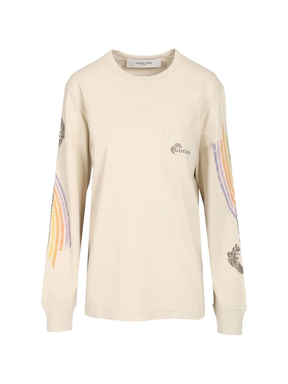 Golden Goose logo-print sweatshirt - Nude