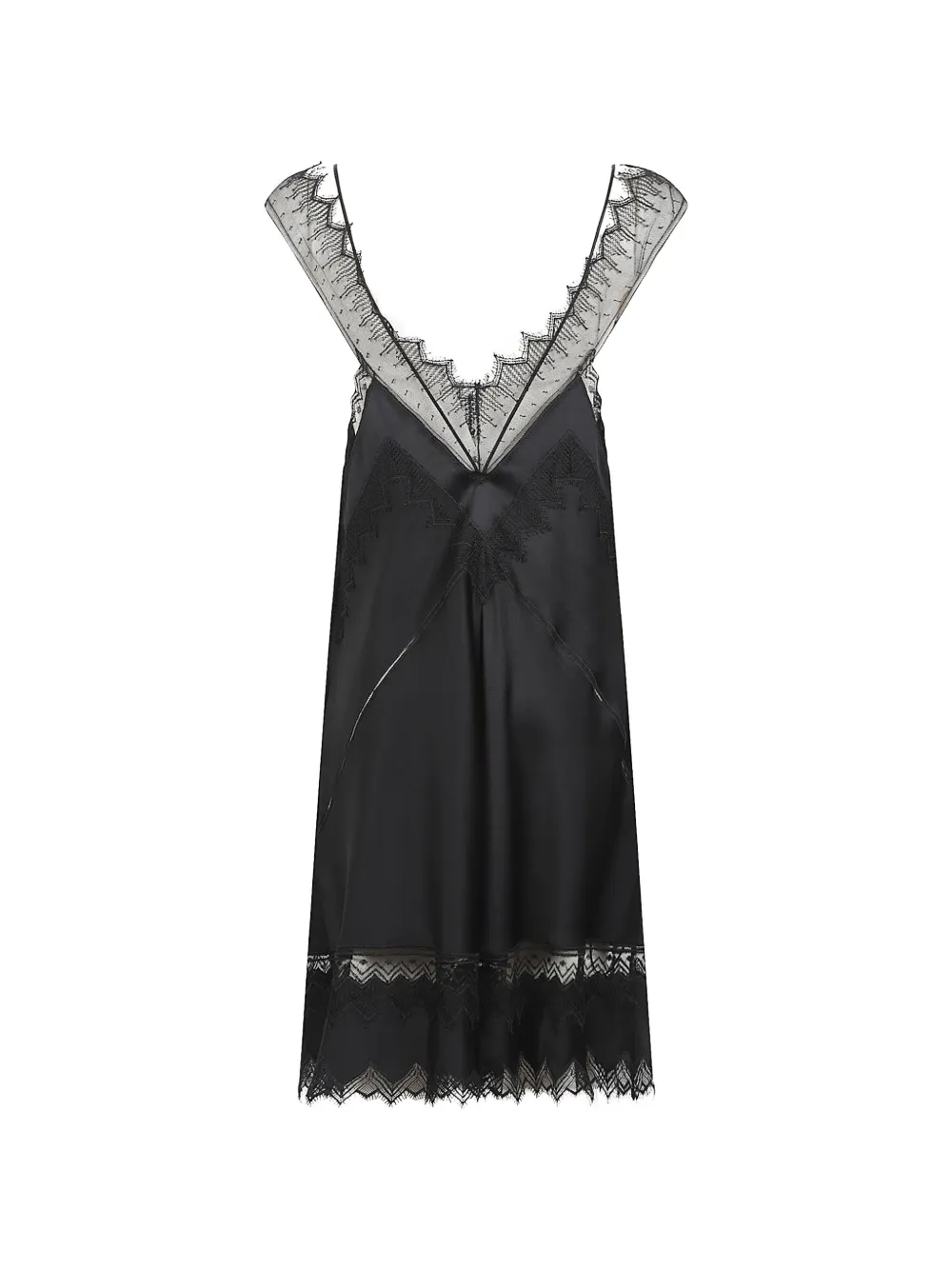 TOM FORD lace-trim mini dress - Nero