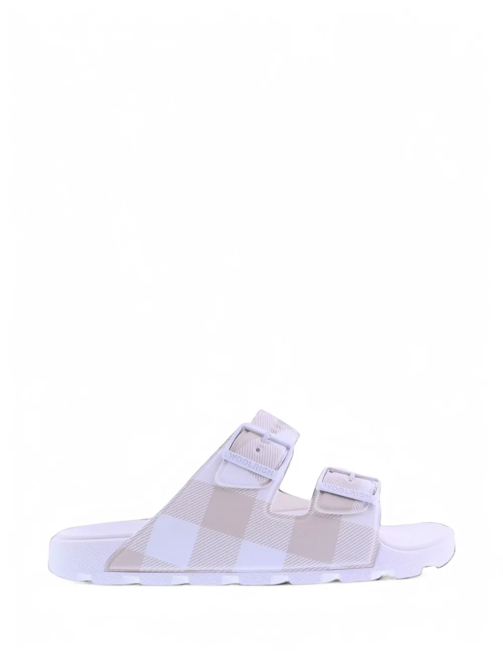 Woolrich check-pattern buckle-fastening slides - Blanc Woolrich check-pattern buckle-fastening slides - Blanc