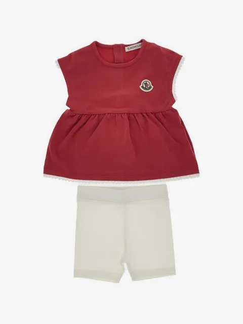 Moncler scallop-trim sleeveless shorts set