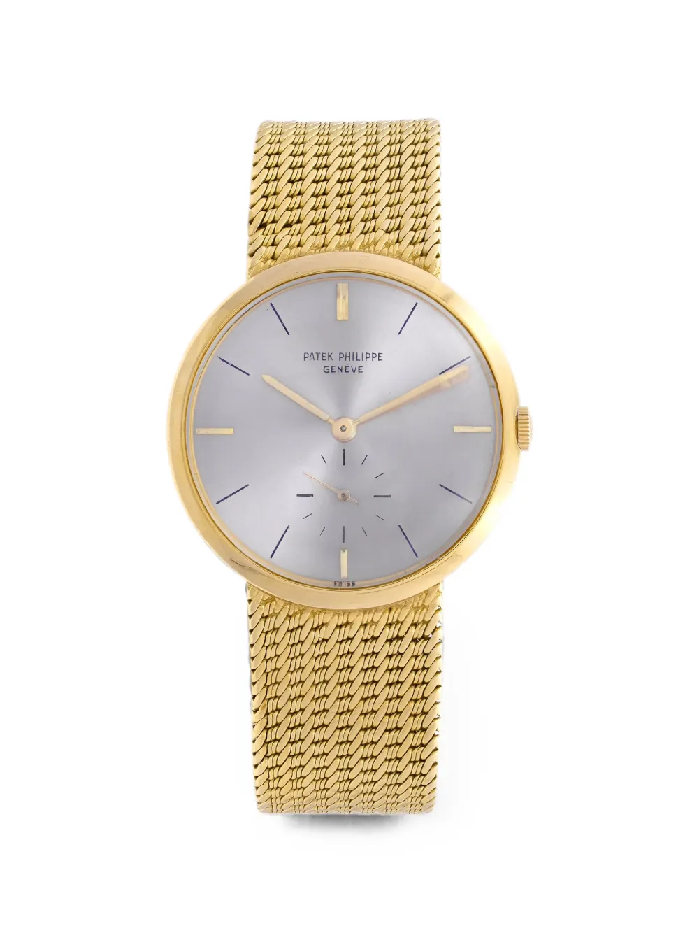 Patek Philippe Pre-Owned Calatrava mesh-bracelet 33mm watch - Argento