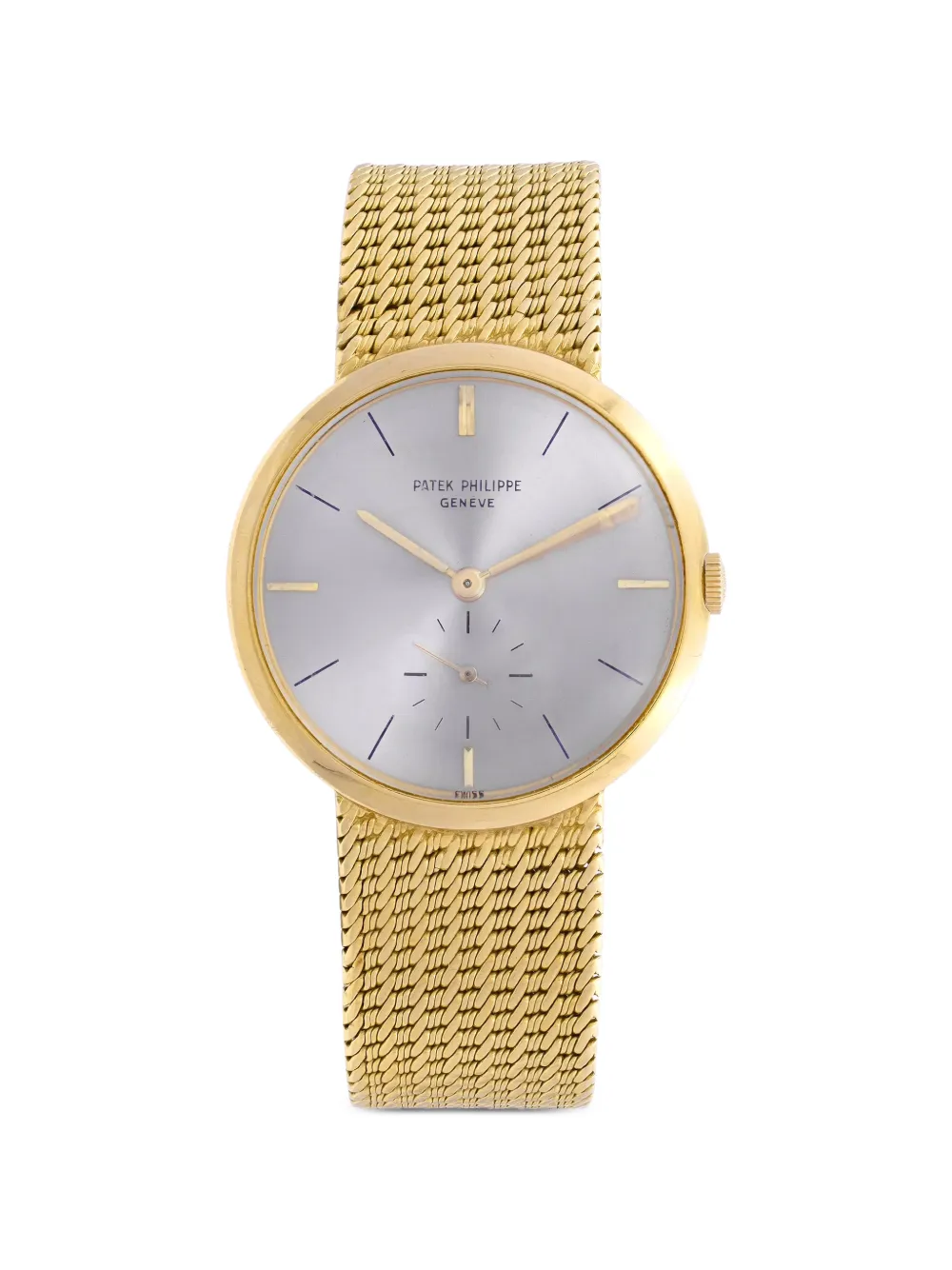 Patek Philippe Pre-Owned Calatrava mesh-bracelet 33mm watch - Argento