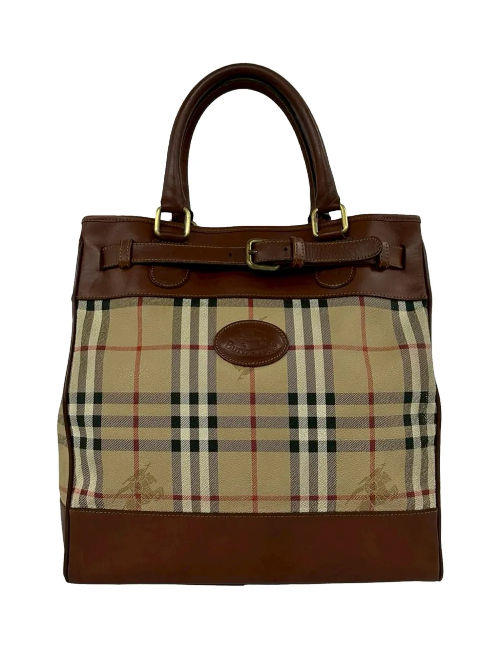 Burberry Pre-Owned 20th Century Haymarket Check Canvas handbag - Neutrals