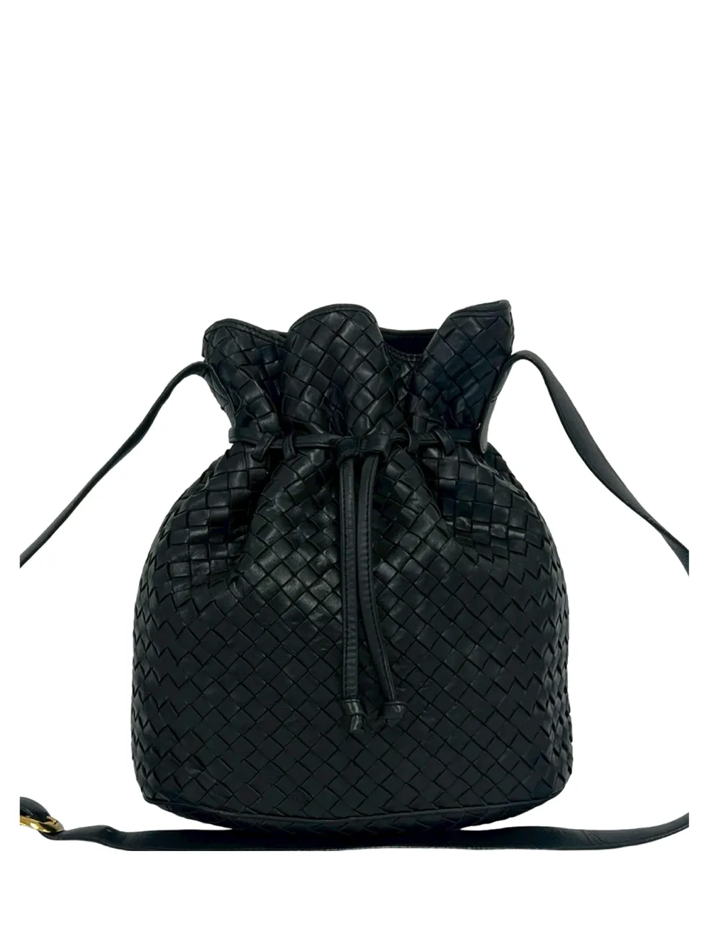 Bottega Veneta Pre-Owned 2012-2026 Nappa Intrecciato Drawstring bucket bag - Schwarz