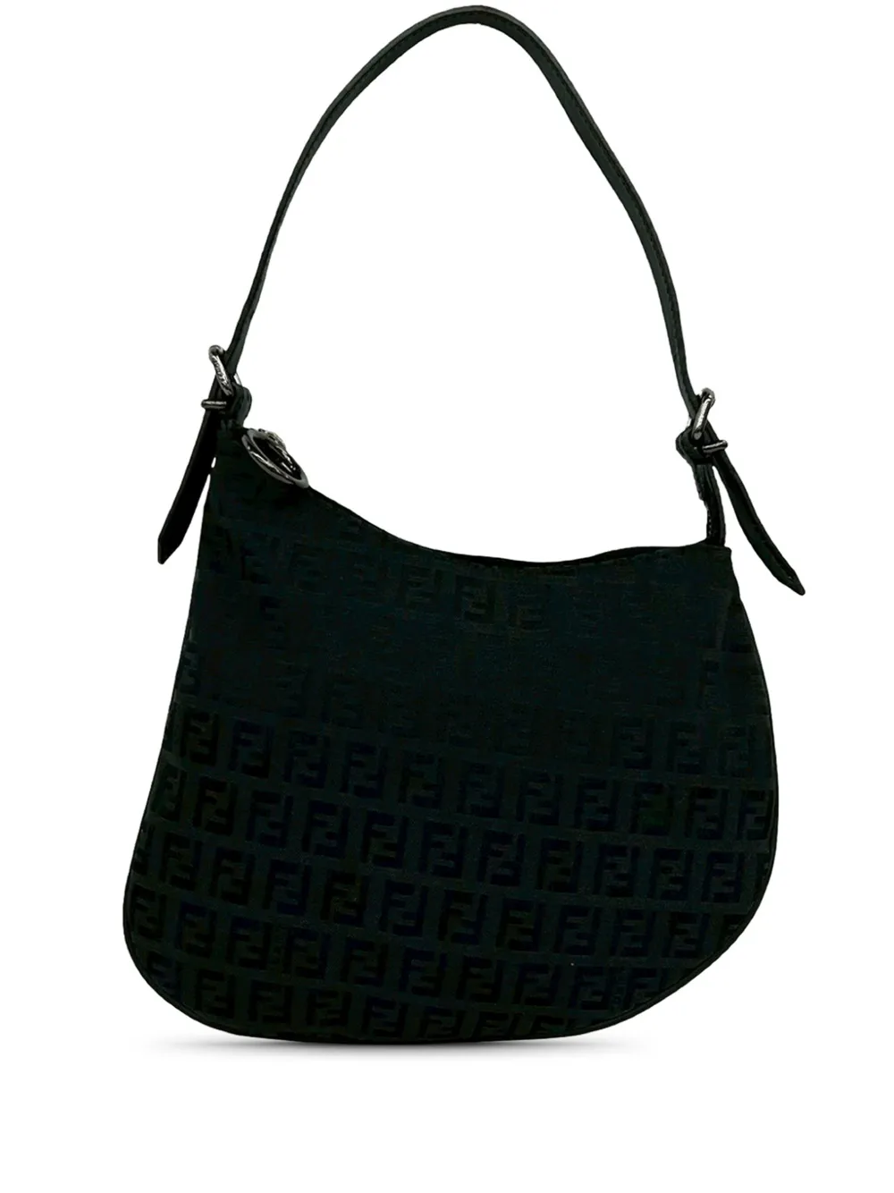 Fendi Pre-Owned 2010-2026 Zucchino Canvas Oyster shoulder bag - Nero