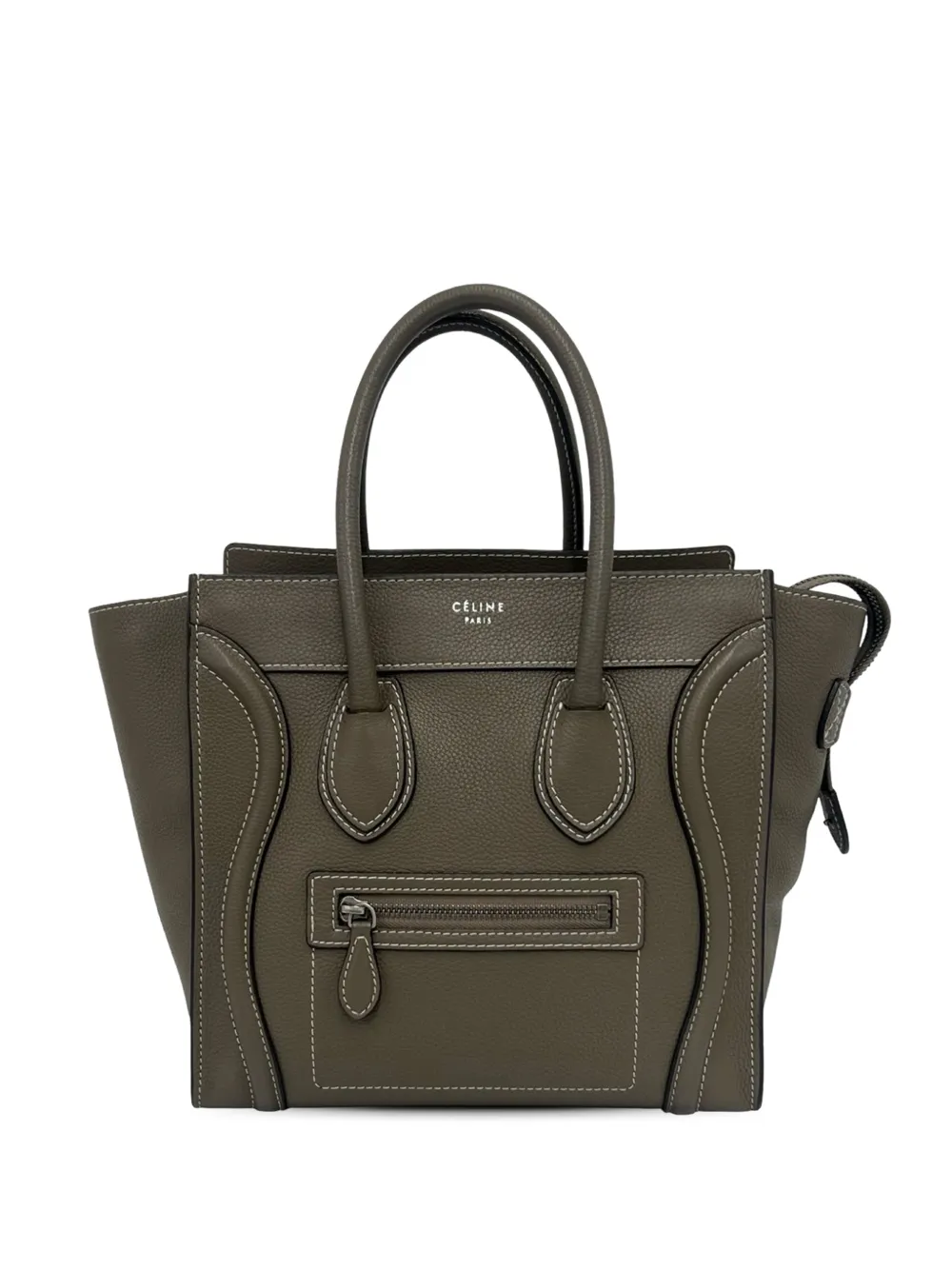 Celine Pre-Owned 2012 Micro Leather Luggage tote bag - Brown