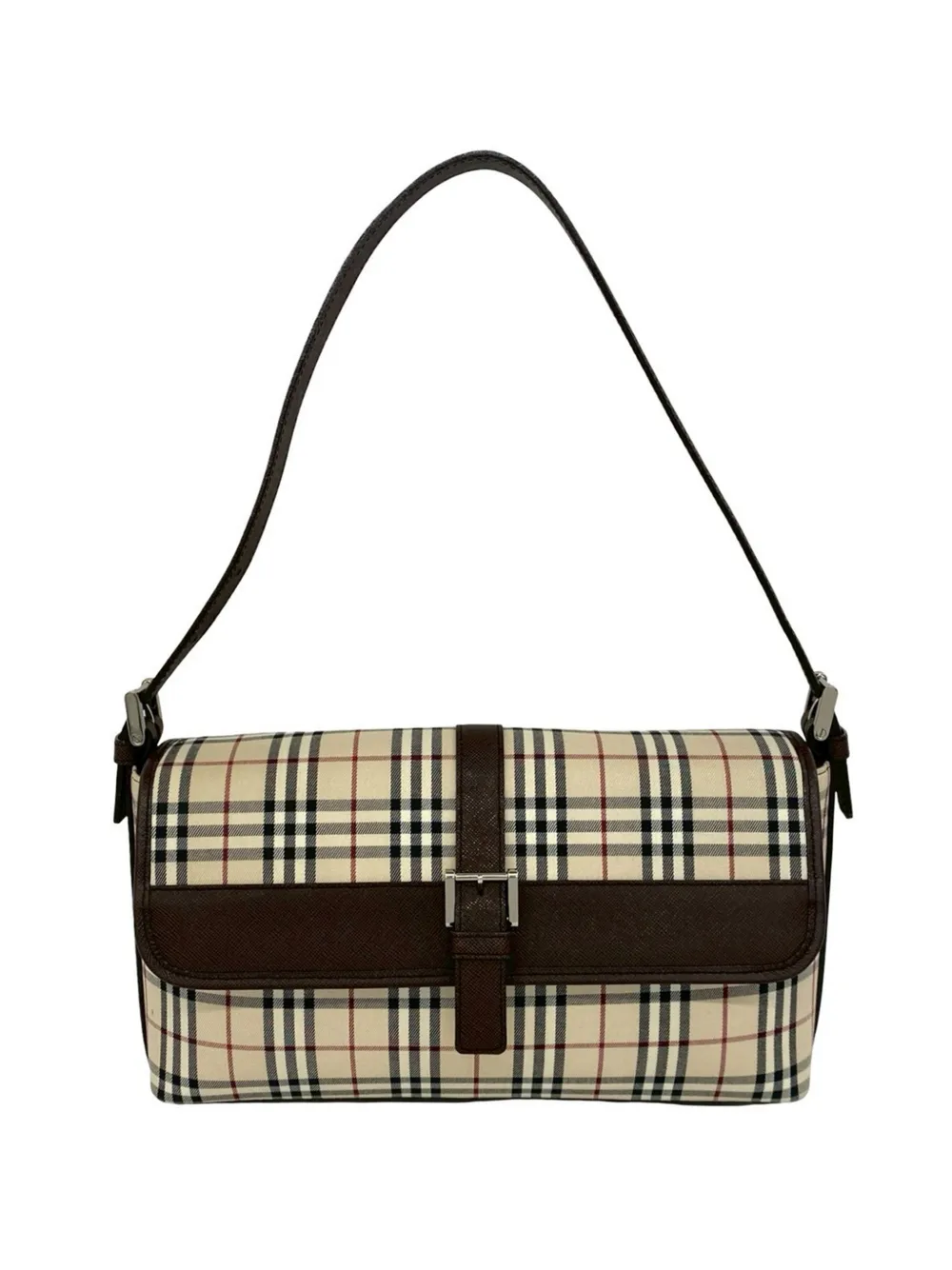 Burberry Pre-Owned 2000-2017 House Check Canvas shoulder bag - Neutrals