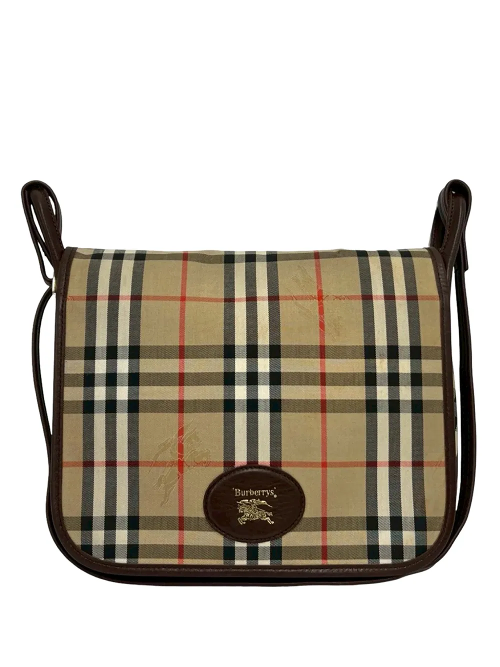 Burberry Pre-Owned 20th Century Haymarket Check Canvas crossbody bag - Neutrals