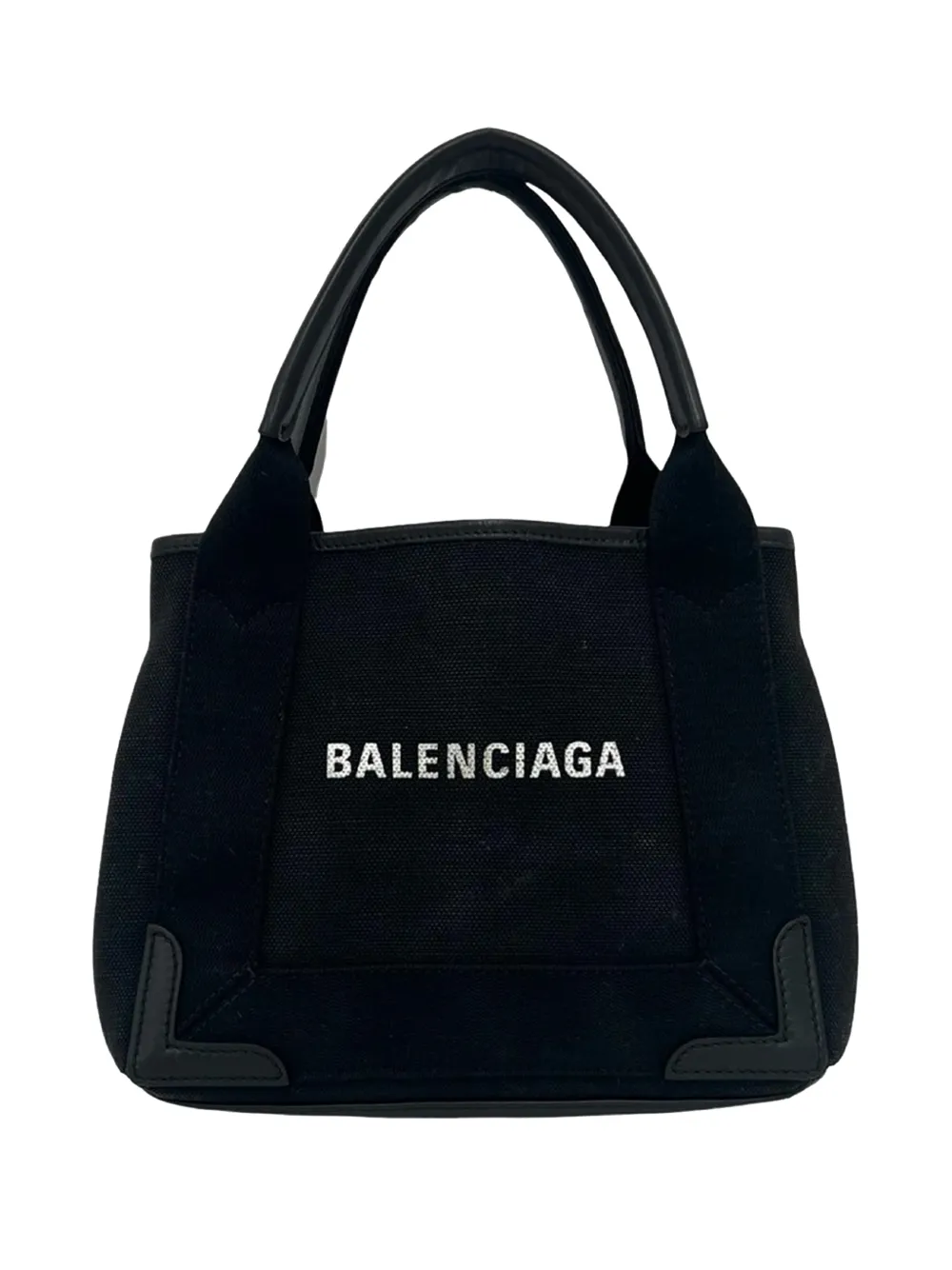 Balenciaga Pre-Owned 2010-2026 Canvas Navy Cabas XS satchel - Nero