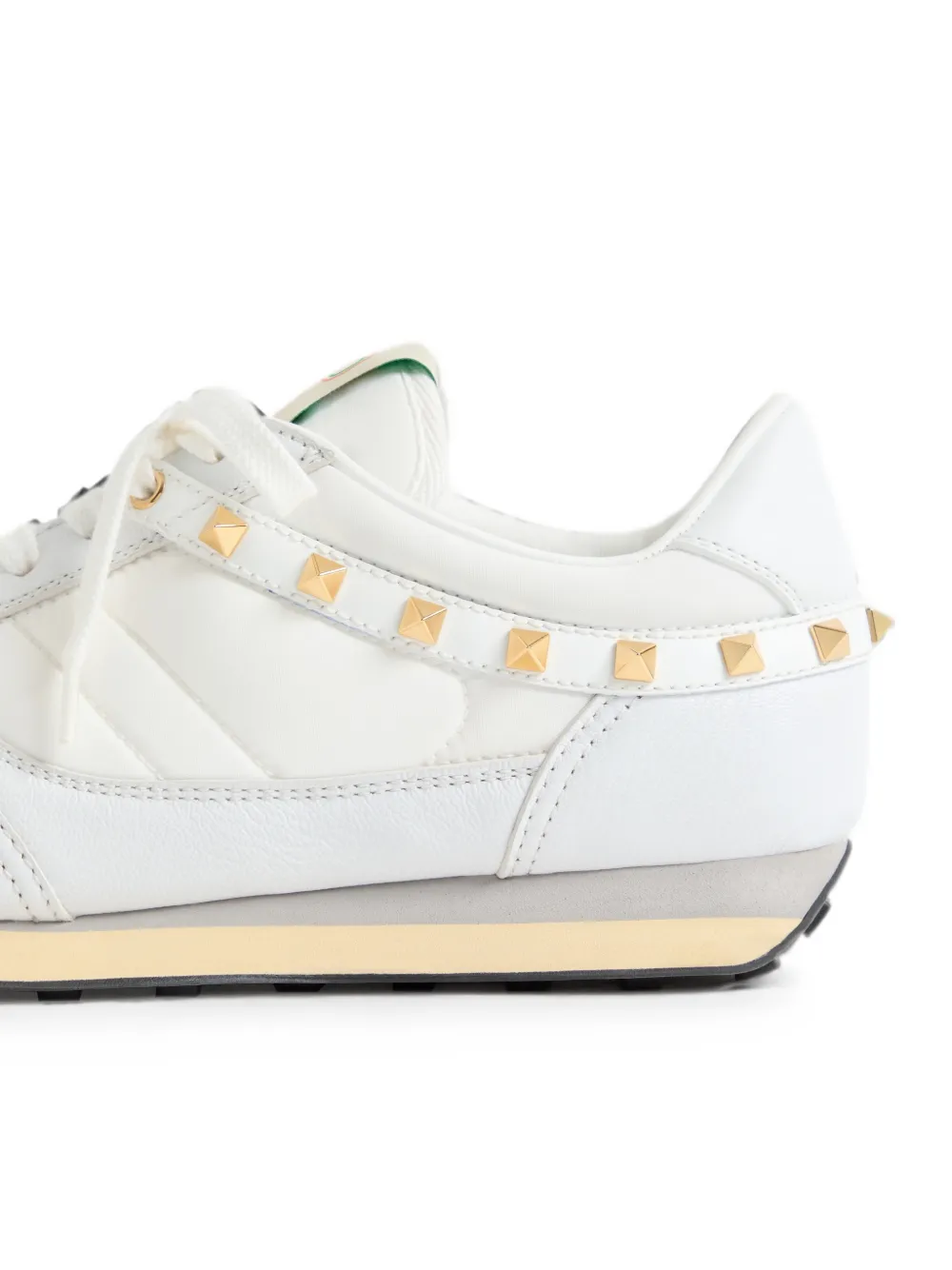 Valentino Garavani Stud Up sneakers in leather and nylon Wit