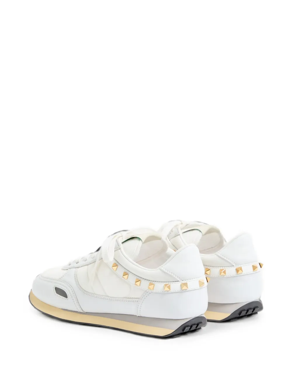 Valentino Garavani Stud Up sneakers in leather and nylon Wit