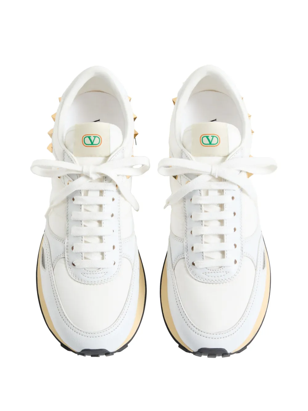 Valentino Garavani Stud Up sneakers in leather and nylon Wit