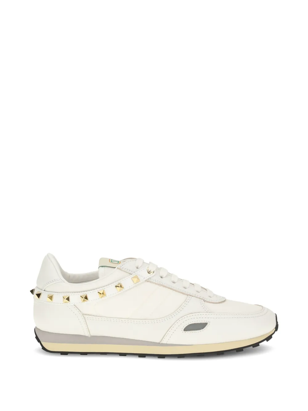 Valentino Garavani Stud Up sneaker in leather and nylon - Bianco